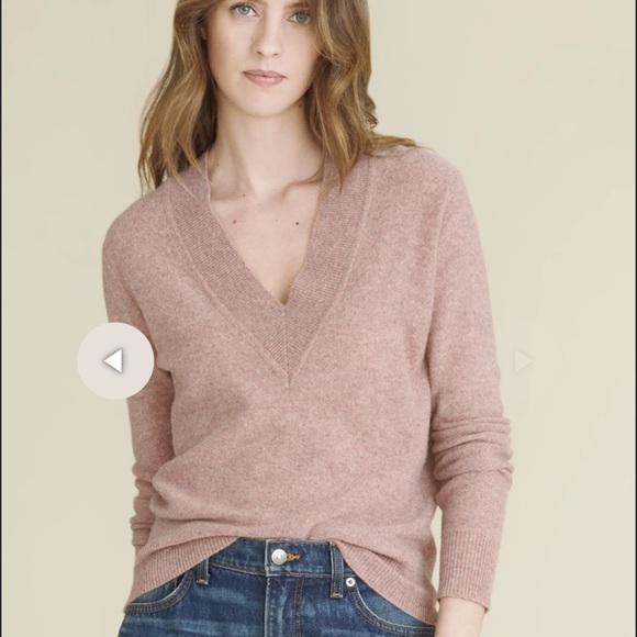 Veronica Beard Sweaters - Veronica Beard Coleta Pink V-Neck Cashmere Sweater Size Medium